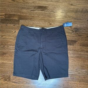 Hollister Men's Dark Blue Flat Front Shorts